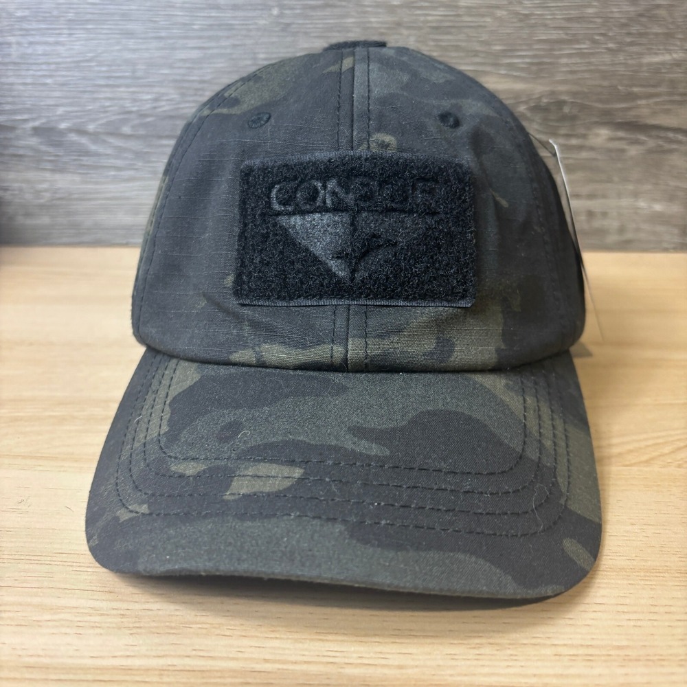 Condor Hat Cap Strap Back Black Camo Camouflage Hunting Outdoors Adjustable NWT